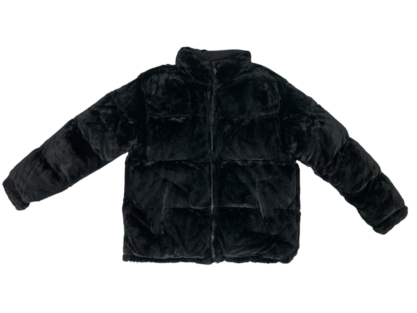 Chaquetón pelo de oso negro reversible