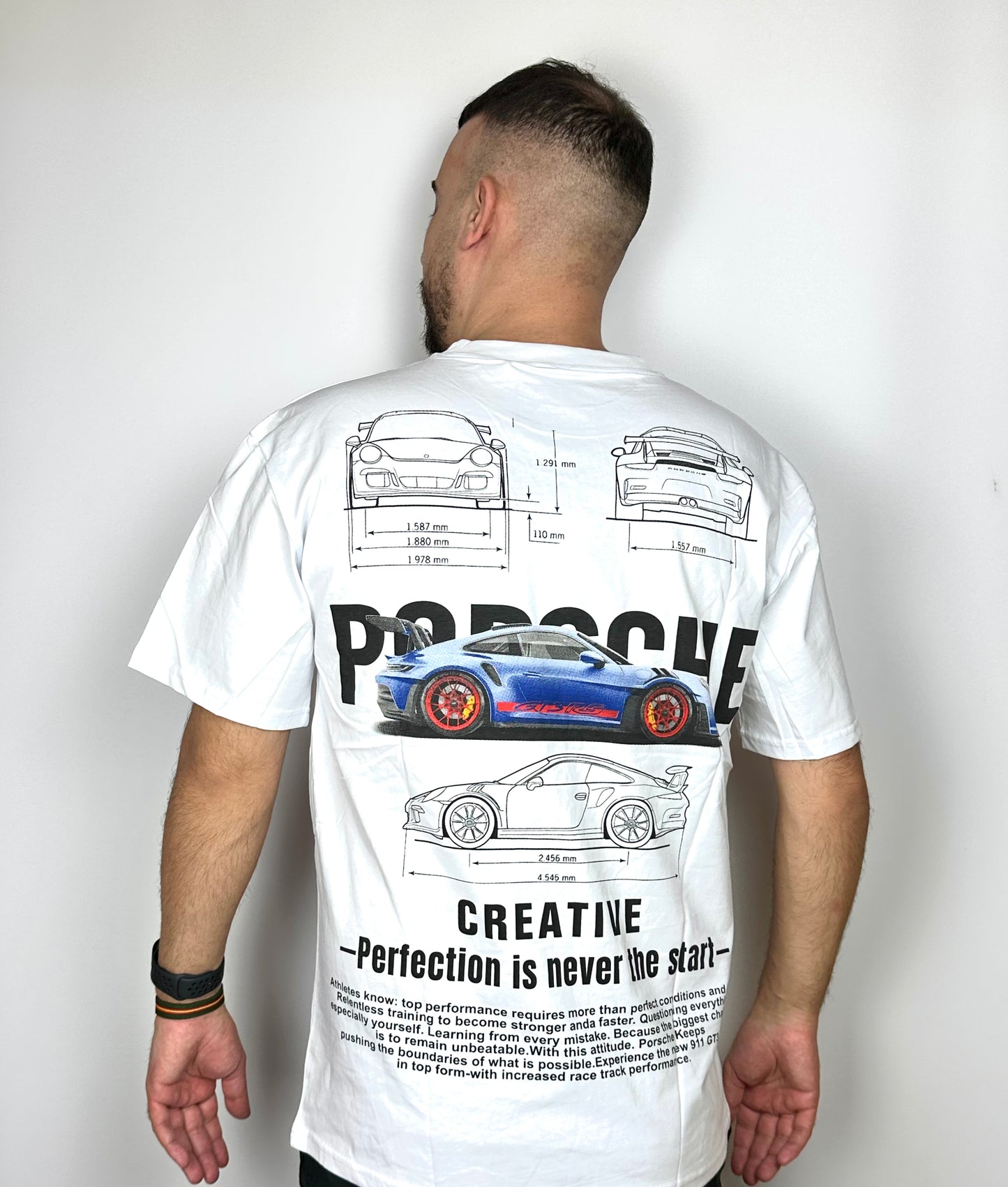 Camiseta blanca porsche