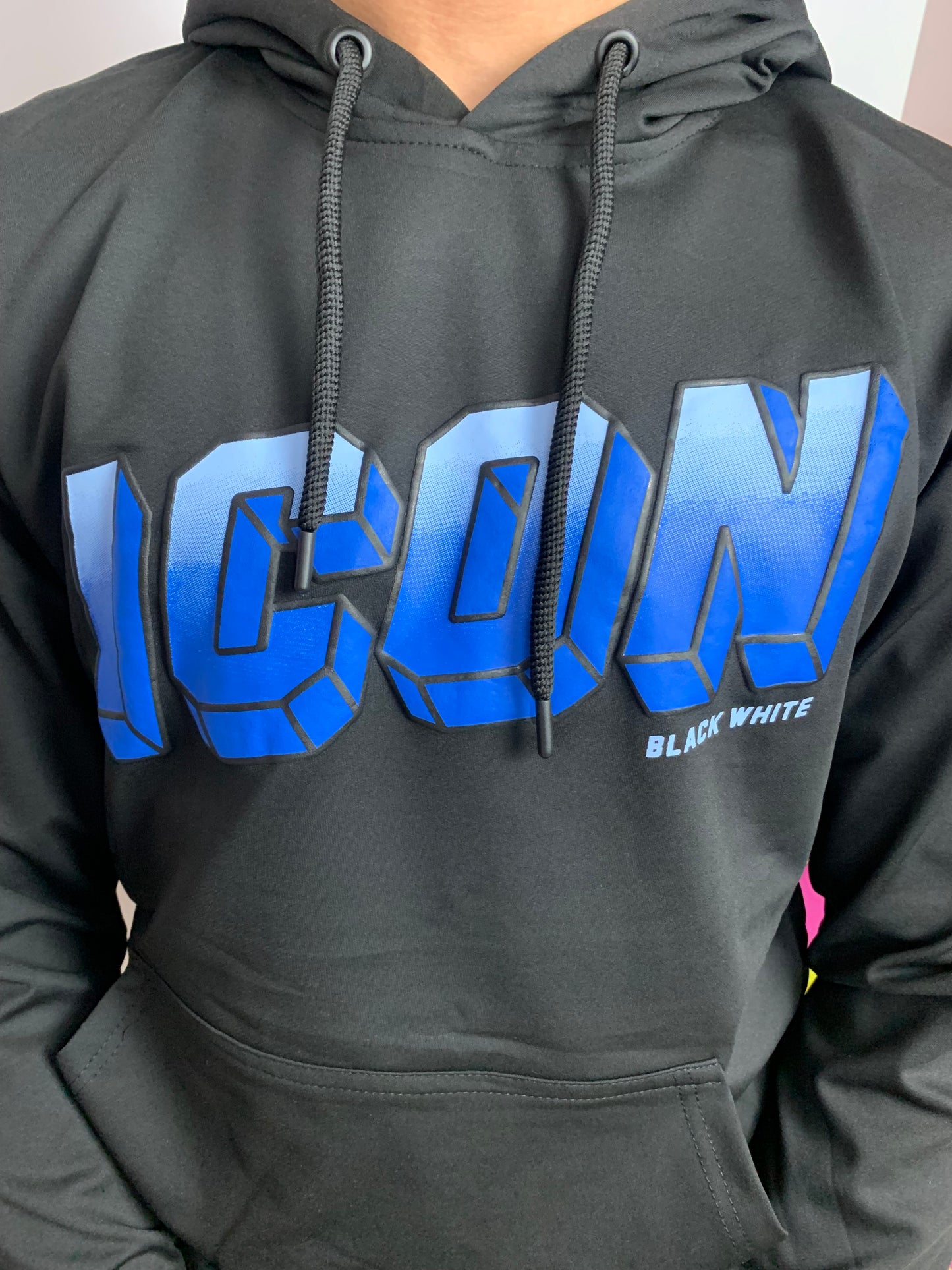 Sudadera icon negra y azul